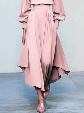 Sweet Pink Long Sleeve Maxi Dress - Frühlingserfrischung mit Stil und Komfort