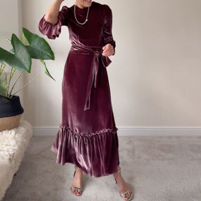 Elegantes Lila Maxi-Kleid Perfekt für Frühling & Feste