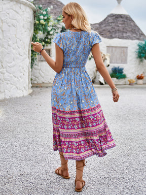 Blumen-Chic Sommerkleid Bohemian Stil für Strand & Alltag