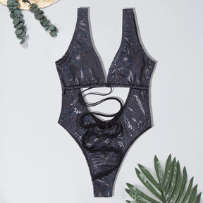 Eleganter Strappy Badeanzug für Strand & Pool