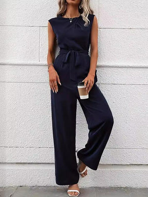 Classy Sleeveless Plain Jumpsuit - Eleganter & Bequemer Frühlingsbegleiter