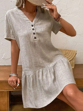 Frühlingshaftes Kurzarm-Minikleid für jeden Anlass