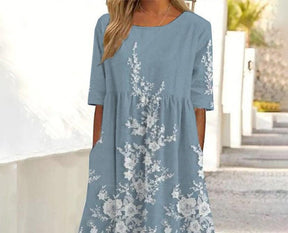 Frühlingshaftes Midi-Kleid mit Blumenprint für jeden Anlass