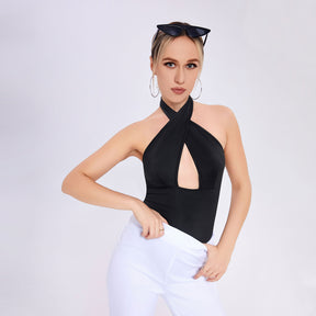 Eleganter Schwarzer Damen-Body Perfekt für Frühling & Abend