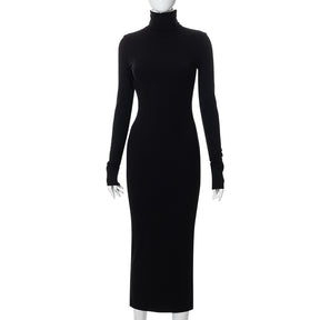 Elegantes Langarm-Midikleid für Alltag & Anlässe