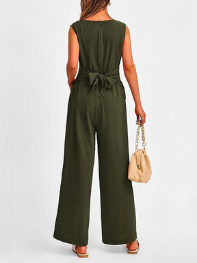 Eleganter V-Ausschnitt Jumpsuit für Freizeit & Sommer