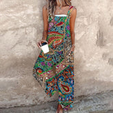 Ärmelloser Paisley Print Jumpsuit - Stilvolles Frühlingserwachen mit Eleganz