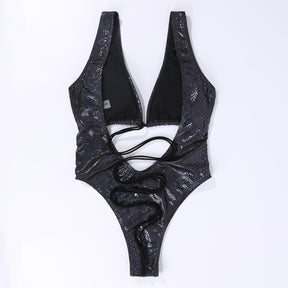 Eleganter Strappy Badeanzug für Strand & Pool
