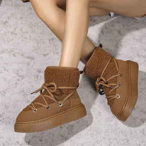 Warme Damen-Schnürstiefel für winterliche Frühlingstage