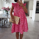 Special Pink Leopard Mini Dress - Auffälliges Frühlings-Outfit mit A-Linien Silhouette