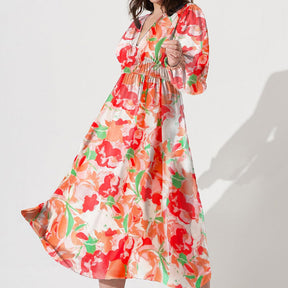 Boho Maxikleid mit Print Perfekt für Sommer & Events