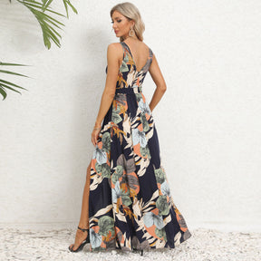 Frühlingshaftes Maxikleid mit Blumenprint für besondere Anlässe