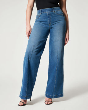 Frühlingshafte Damen-Jeans mit weitem Bein für Alltagslooks