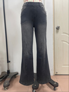 Frühlingshafte Damen-Jeans mit weitem Bein für Alltagslooks
