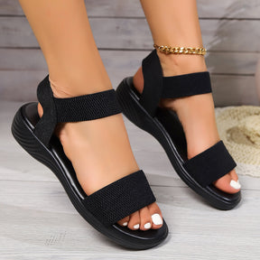 Bunte Damen-Sandalen mit Fish-Mouth für den Sommer