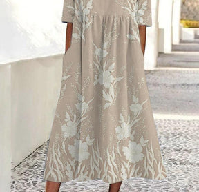 Elegantes Midi-Kleid mit Taschen für Alltag & Anlässe