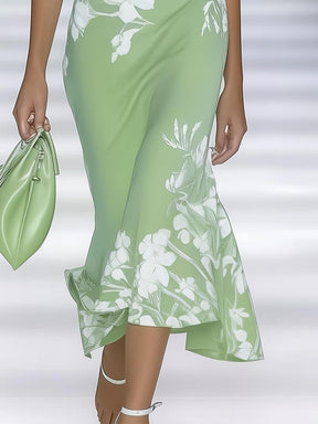 Elegantes Grünes Maxikleid für Frühling & Sommer