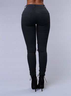 Casual High Waist Ripped Jeans für Frühling & Alltag