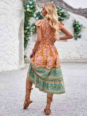 Blumen-Chic Sommerkleid Bohemian Stil für Strand & Alltag