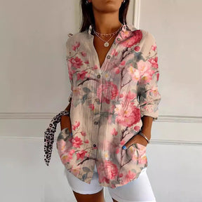 Farbenfrohes 3D-Blüten-Shirt für Frühling und Sommer