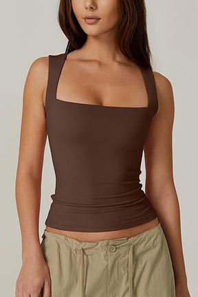 Elegant Square-Neck Top Slim Fit für Alltag und Freizeit