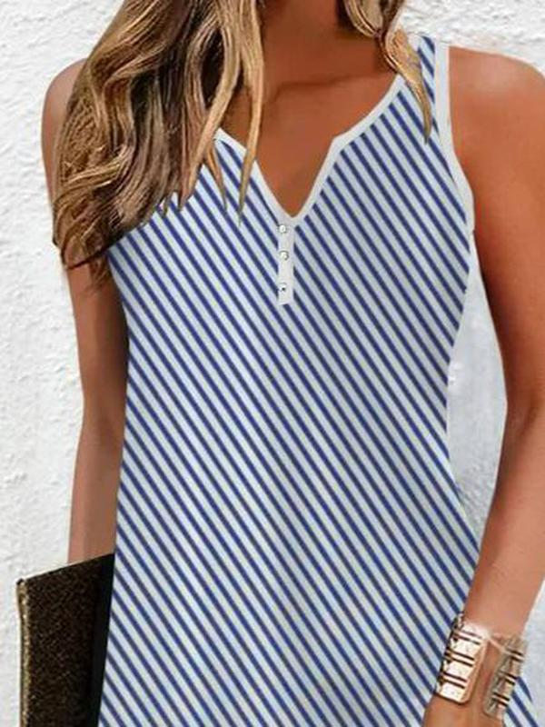 Chic Streifen Minikleid Ärmellos Perfekt für Frühling & Sommer