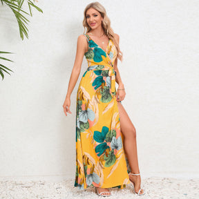 Frühlingshaftes Maxikleid mit Blumenprint für besondere Anlässe