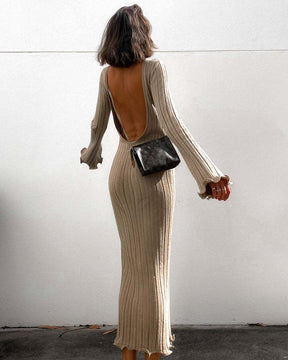 Elegantes Rückenfreies Maxikleid Perfekt für Strand & Party