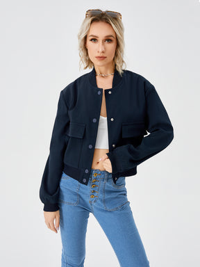 Leichte Cropped Bomberjacke für Frühlings-Styles