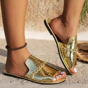 Sommerliche Kettensandalen für Strand & Freizeit
