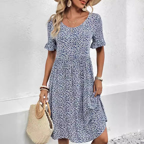 Blumiges Sommerkleid im Casual Look für Alltag und Events