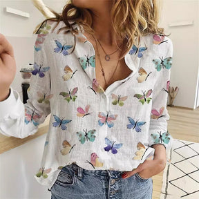Frühlingshafte Schmetterlingsbluse Perfekt für Freizeit & Alltag