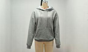 Lässiger Waffle-Hoodie Damen Perfekt für Frühling und Alltag