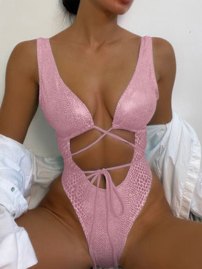 Eleganter Strappy Badeanzug für Strand & Pool