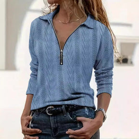 Elegantes Damen-Top mit Reißverschluss für den Frühling