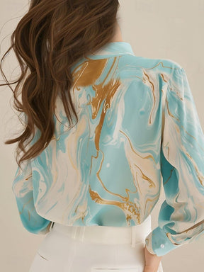 Chic Blue Long Sleeve Shirt - Ihr stilvoller Begleiter für den Frühling