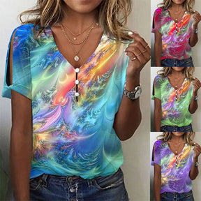 Bunter Tie-Dye Damen T-Shirt für Sommer und Alltag