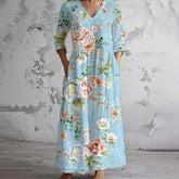 Elegantes Maxikleid mit Blumenprint für Frühlingstage
