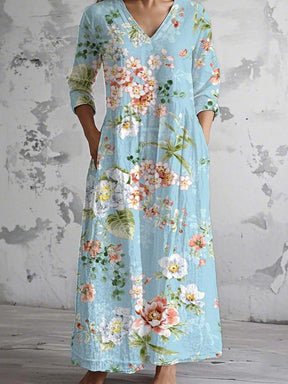Elegantes Maxikleid mit Blumenprint für Frühlingstage