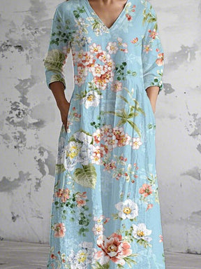 Elegantes Maxikleid mit Blumenprint für Frühlingstage
