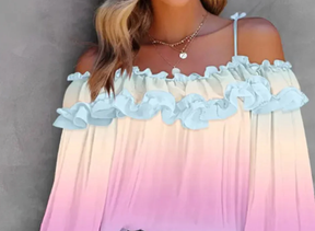 Sweet Multicolor Long Sleeve Top - Erfrischender Frühlingslook mit Tragekomfort