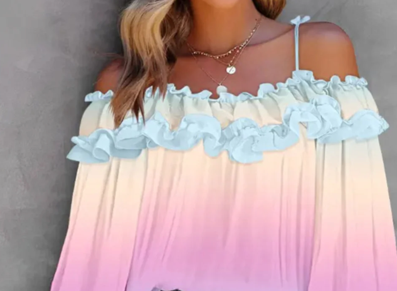 Sweet Multicolor Long Sleeve Top - Erfrischender Frühlingslook mit Tragekomfort
