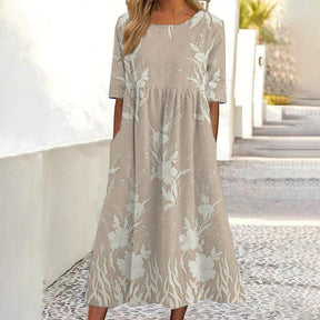 Elegantes Midi-Kleid mit Taschen für Alltag & Anlässe