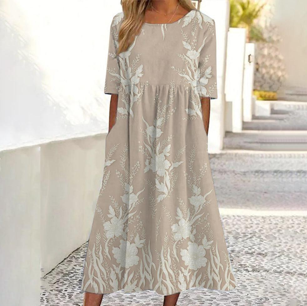 Elegantes Midi-Kleid mit Taschen für Alltag & Anlässe